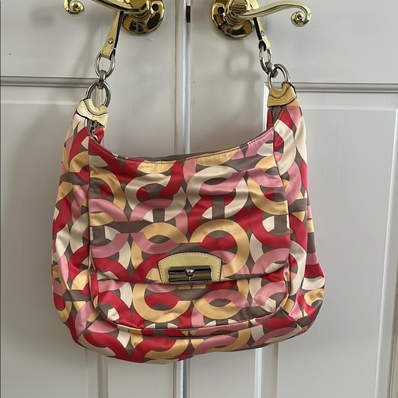 Coach | Bags | Coach Fabric Multicolor Patterned Womens Bag | Poshmark